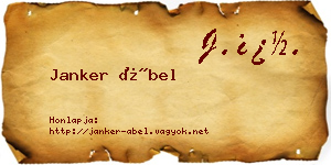 Janker Ábel névjegykártya