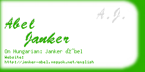 abel janker business card